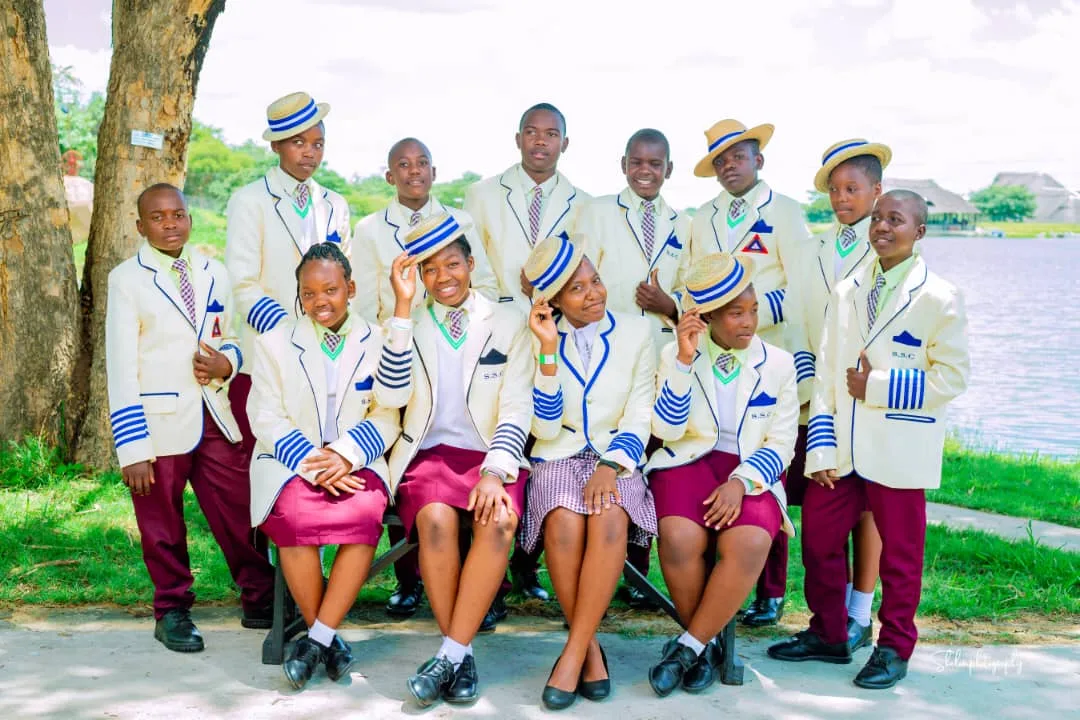 A group of graduating Successvale learners in academic dress
